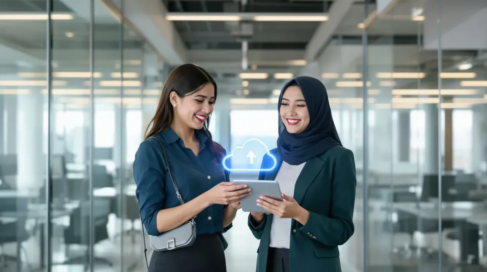 Tim berkolaborasi dengan perangkat produktivitas cloud